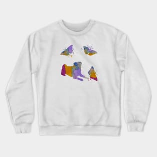 Pug Art With Butterflies Crewneck Sweatshirt